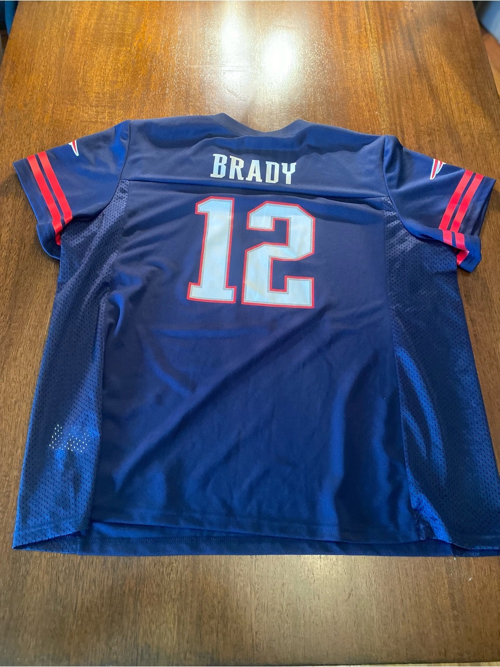 ⁠Tom Brady New England Patriots NFL Team Apparel Women's 2XL XXL Jersey Navy #12